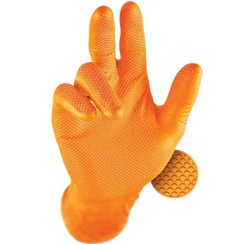 Nitrilhandskar, multigrip orange 8g